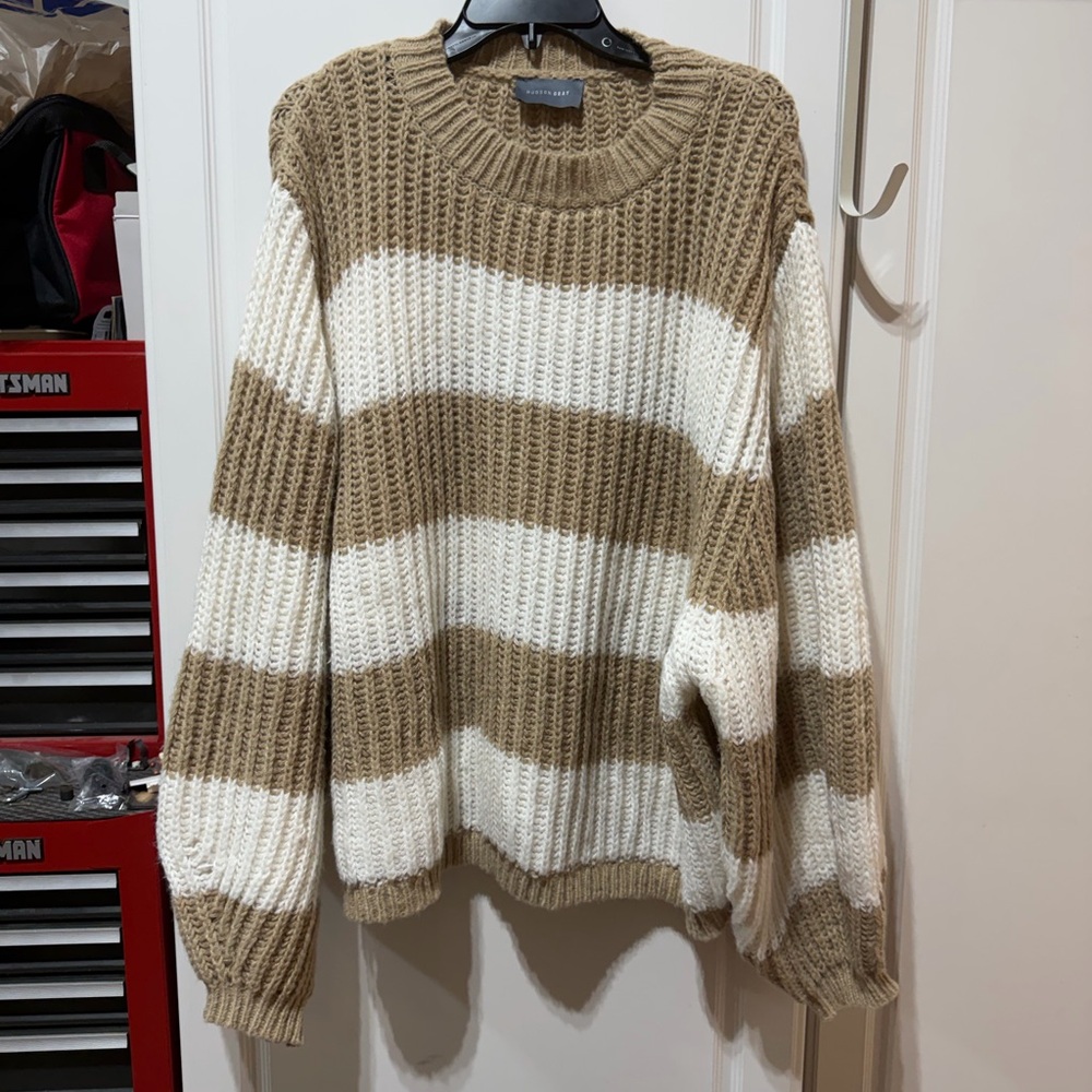 NWOT HudsonGray Striped Sweater